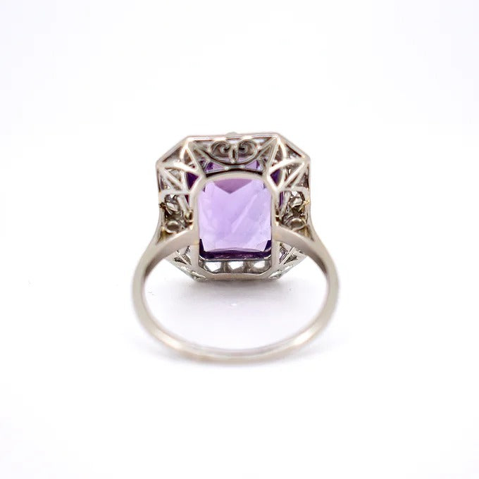 art deco amethyst diamond ring 3