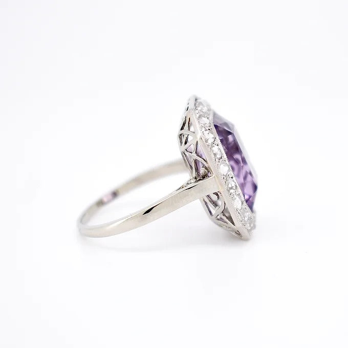 art deco amethyst diamond ring 5