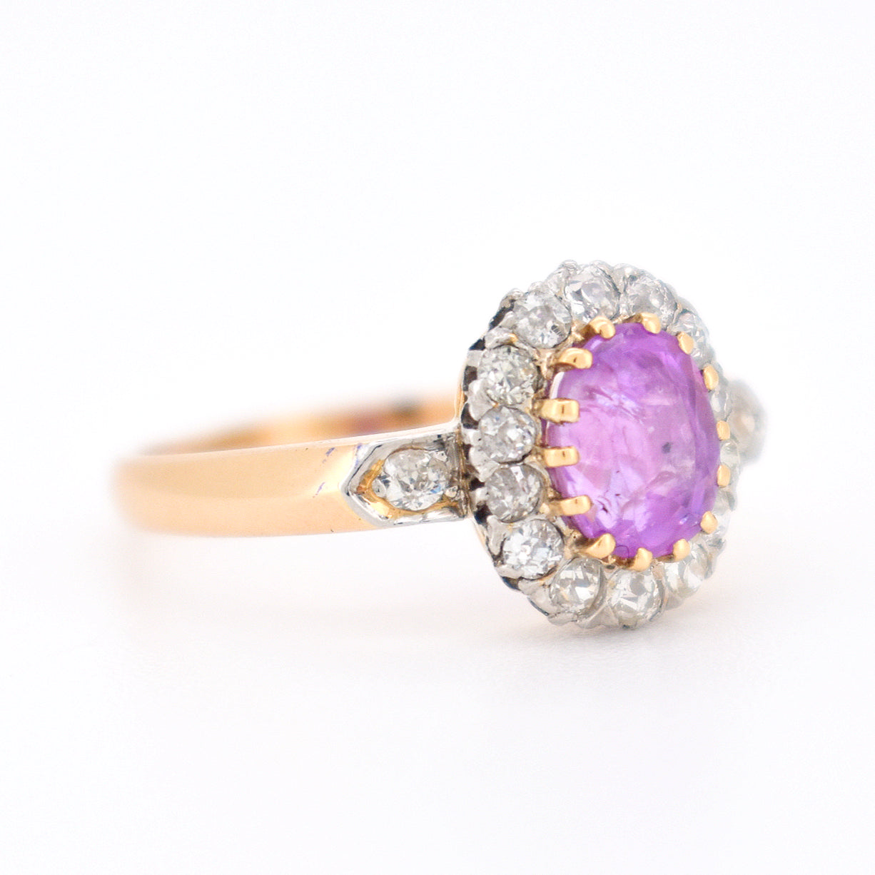 pink sapphire and diamond ring, belle époque (2)