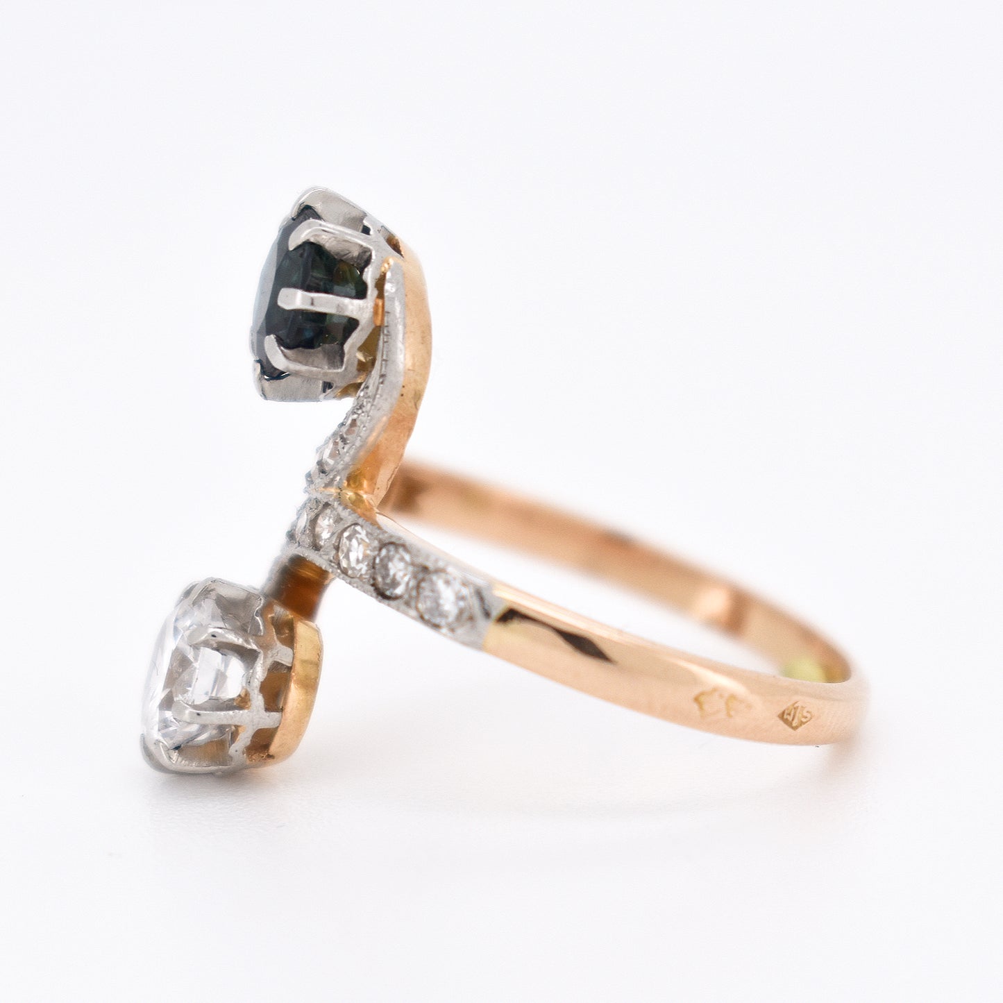 toi et moi diamond and sapphire ring, belle époque (6)