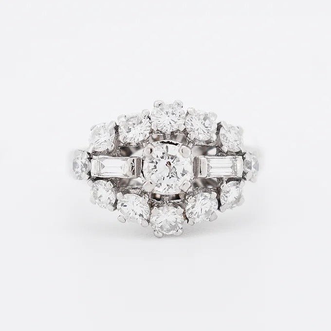 bague contemporaine or diamants