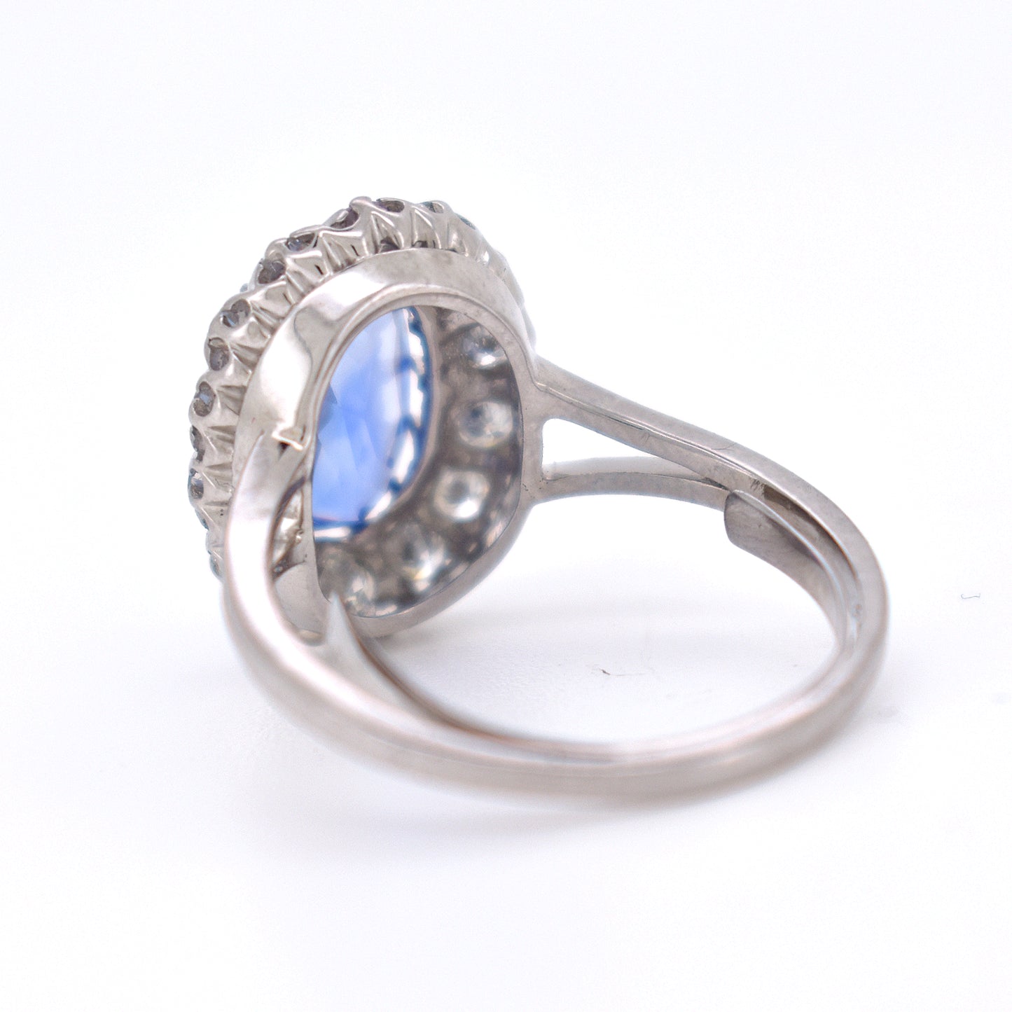 bague pompadour saphir ceylan et diamants, vintage 4