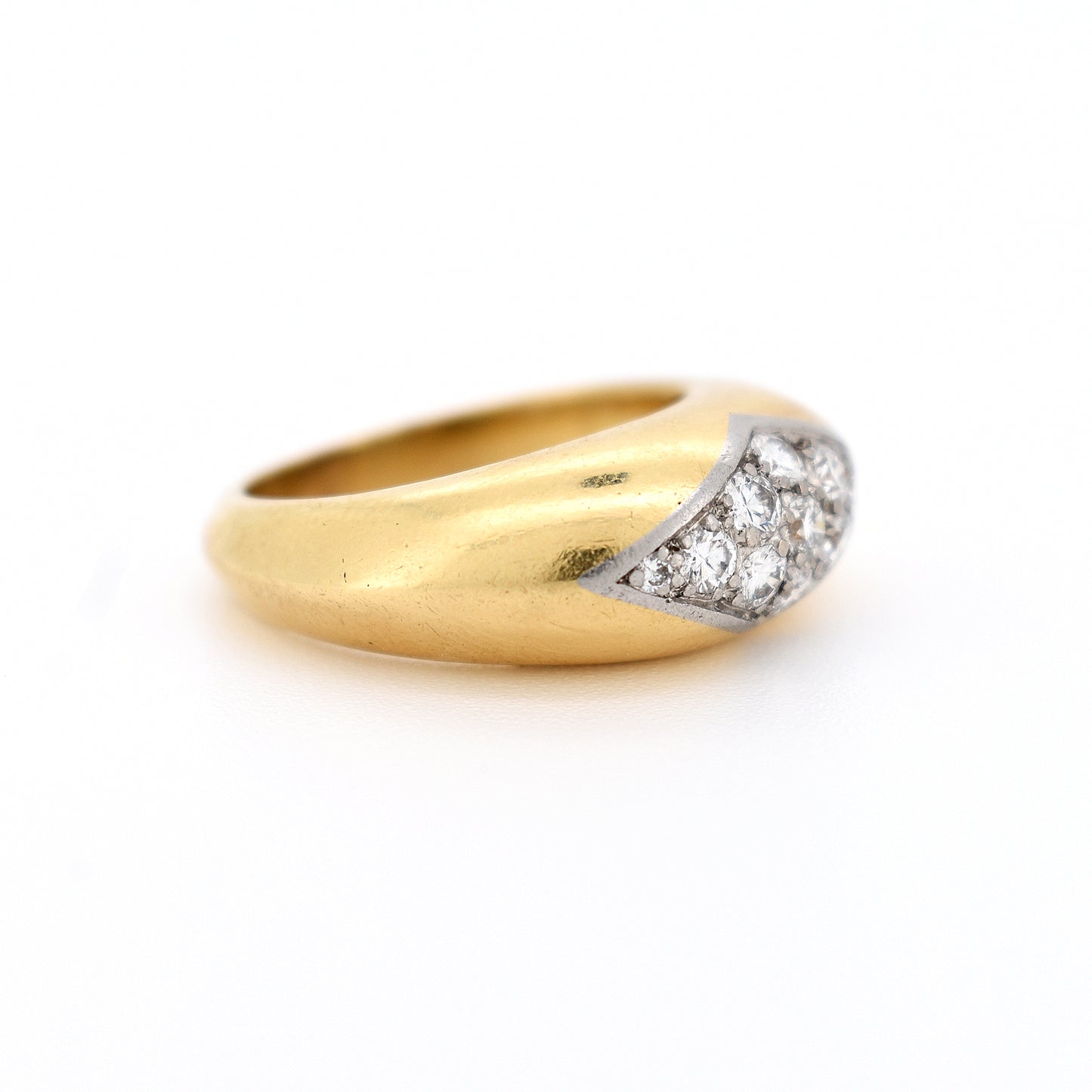 bague jonc oj perrin or diamants femme, droite