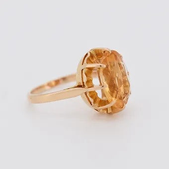 gold citrine ring