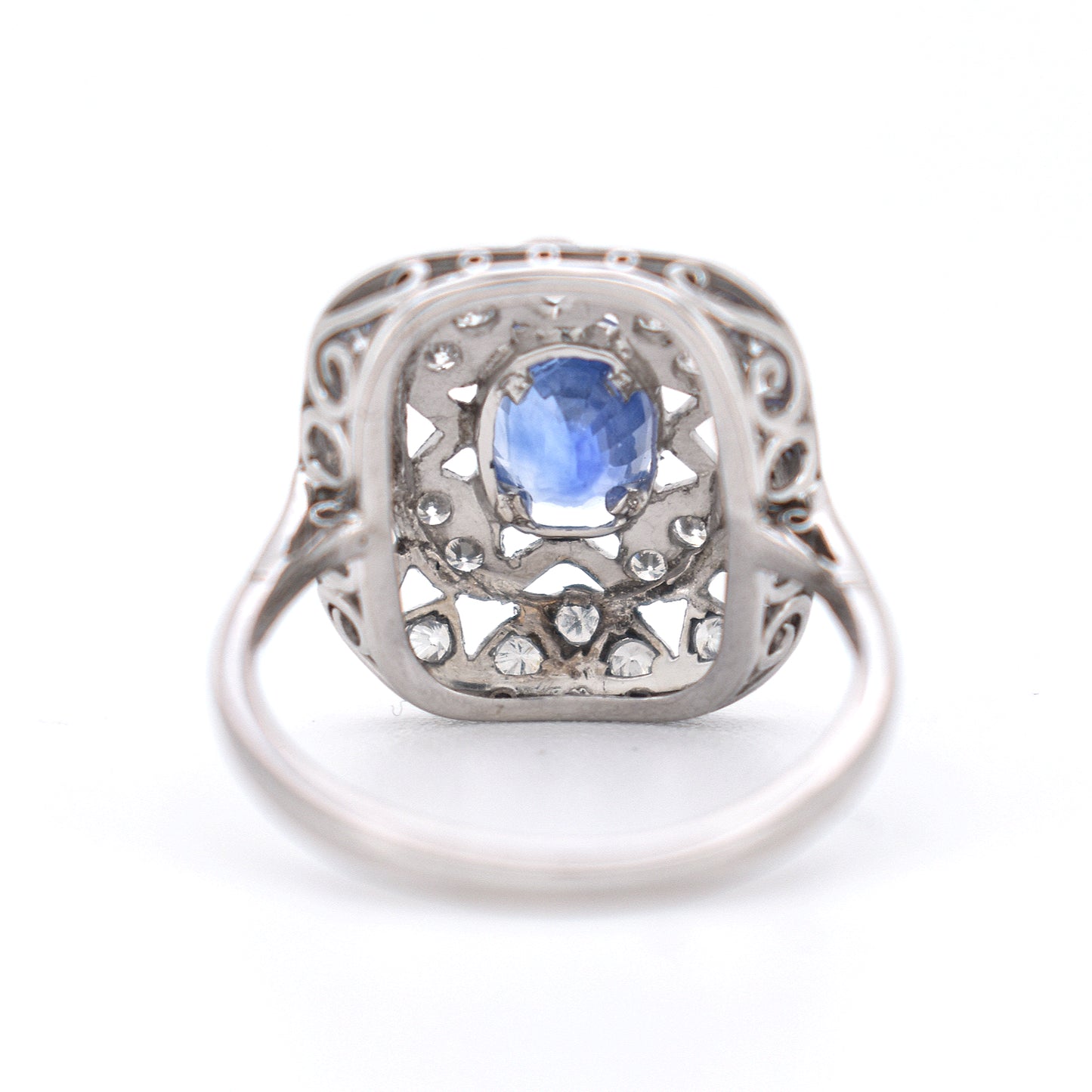 bague vintage saphir diamants, style art deco (5)