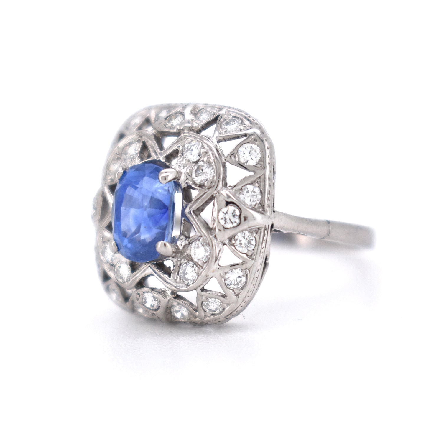 bague vintage saphir diamants, style art deco (8)