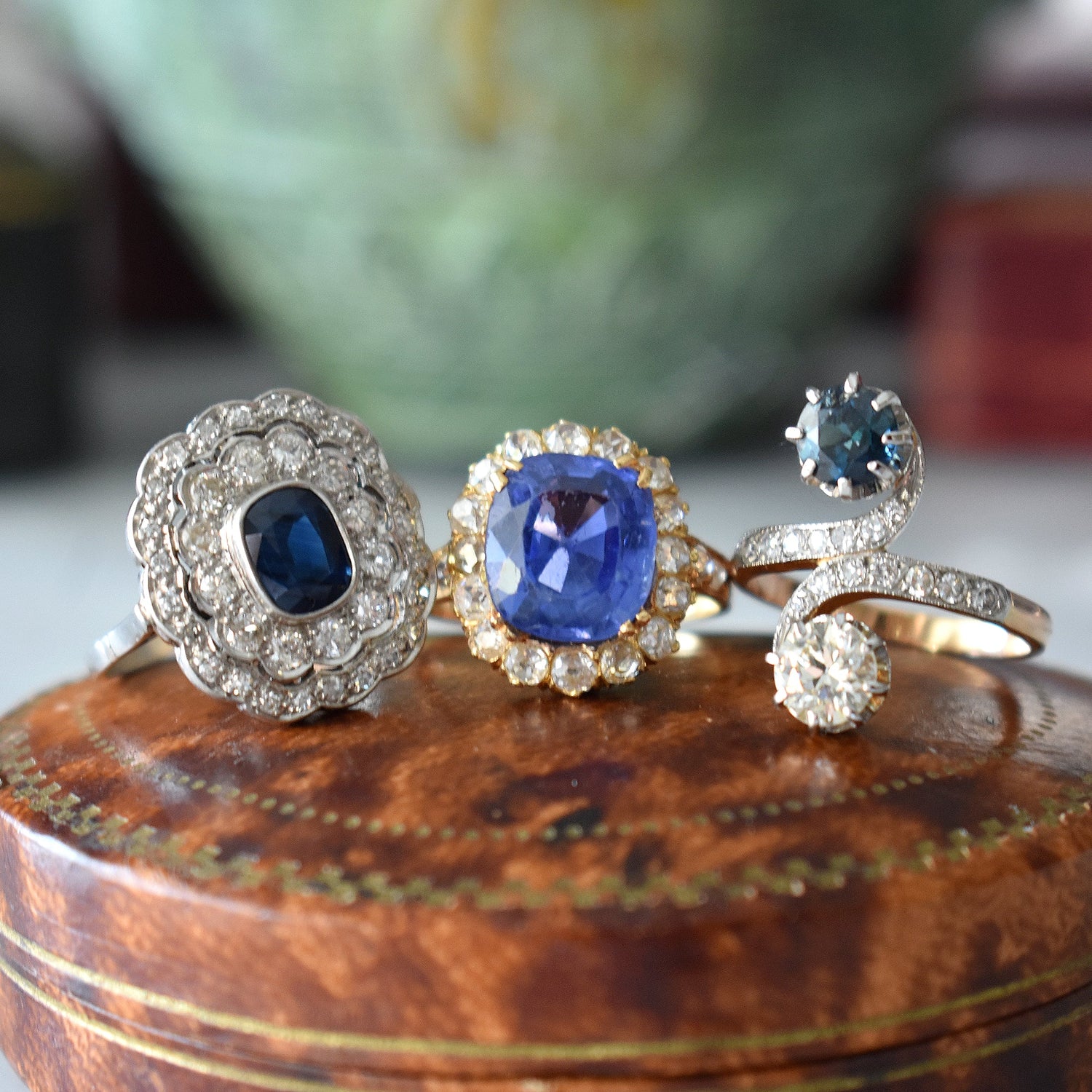 bagues saphirs diamants