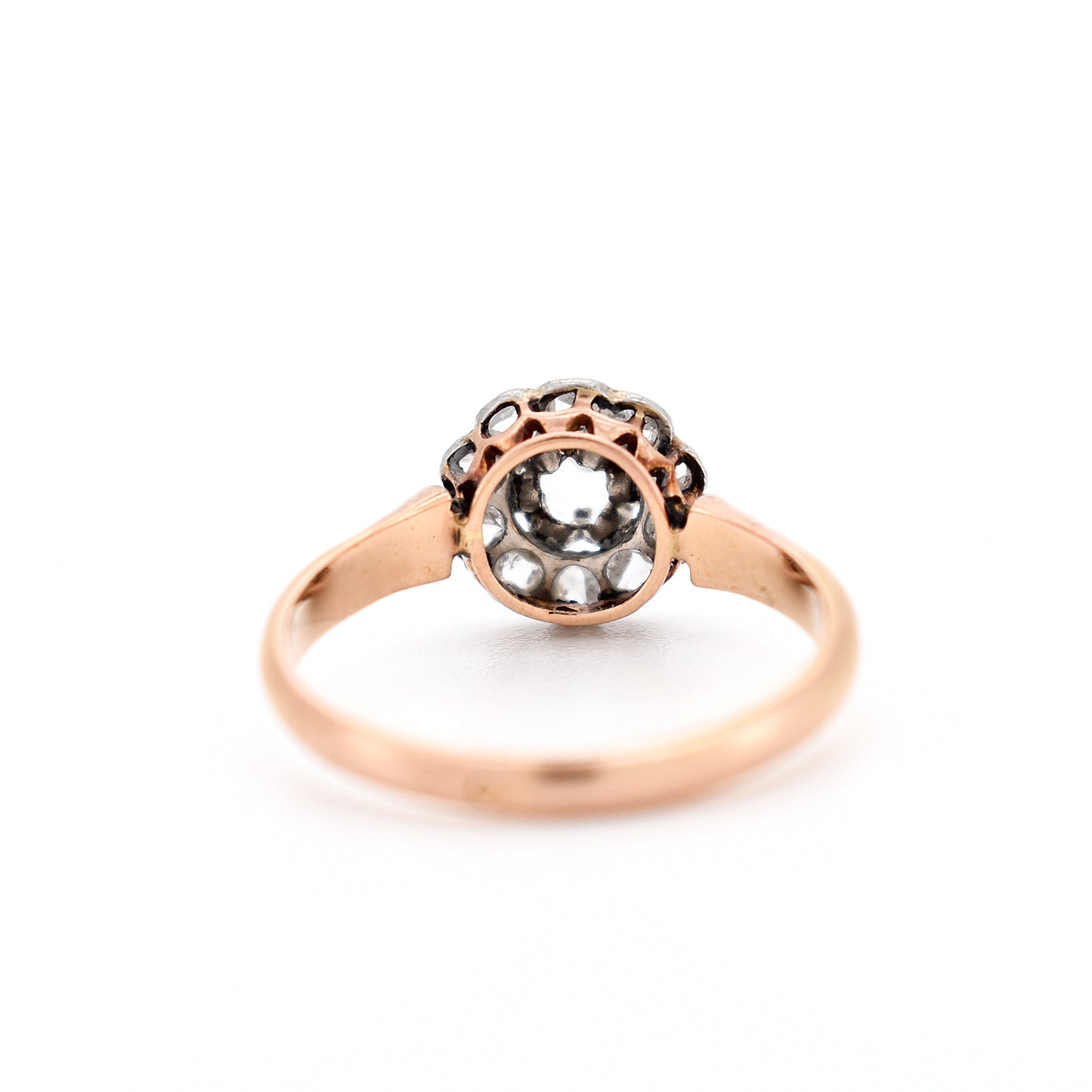 bague marguerite or diamants belle époque, dos