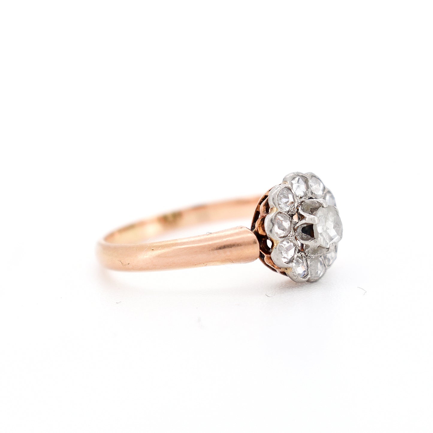 bague marguerite or diamants belle époque, droit