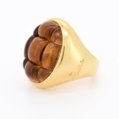 Bague Pomellato modele mosaico or et citrines bague vintage, signature