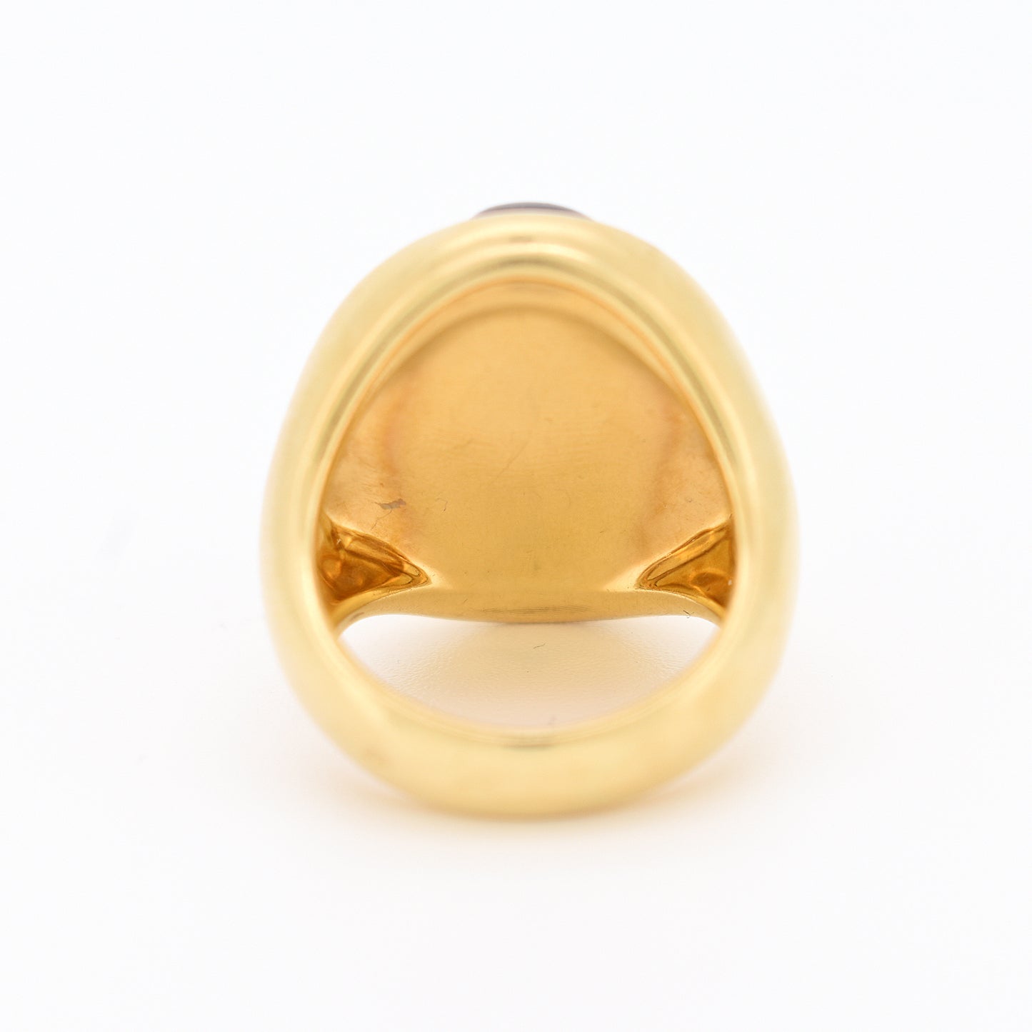 Bague Pomellato modele mosaico or et citrines bague vintage, dos
