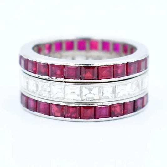 alliance art deco diamants rubis