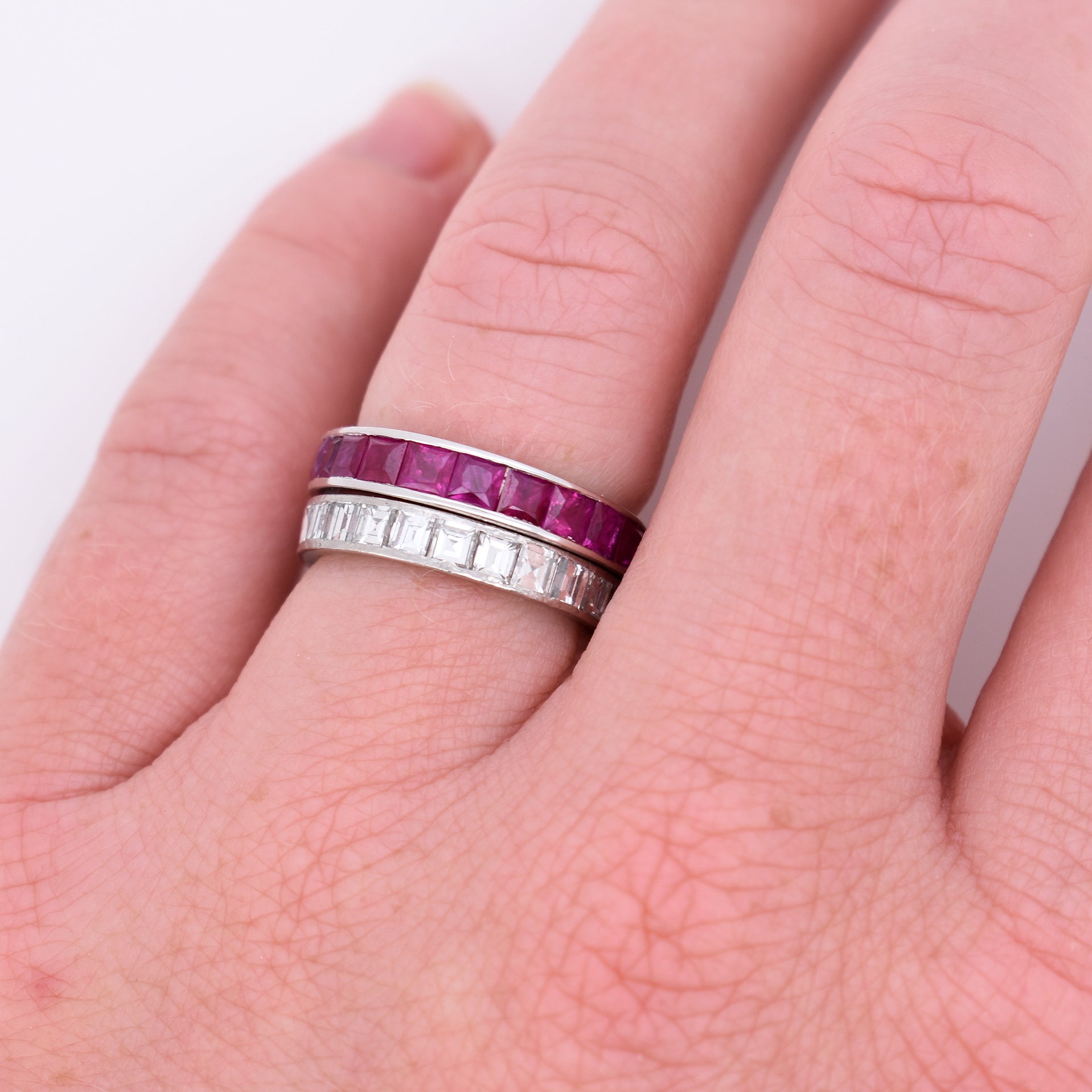 eternity wedding ring, natural rubies, range 1