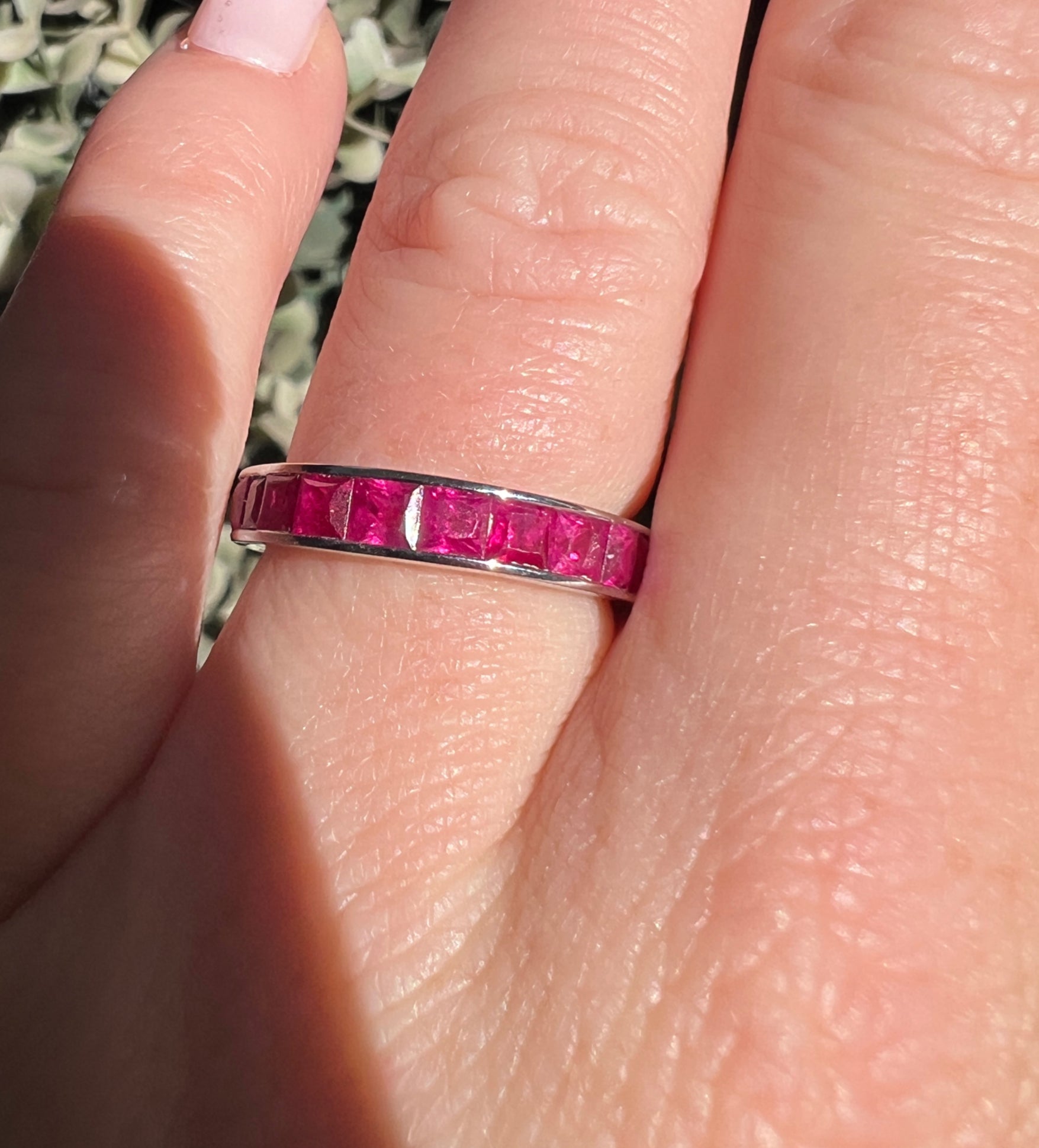 eternity wedding ring, natural rubies, range 2