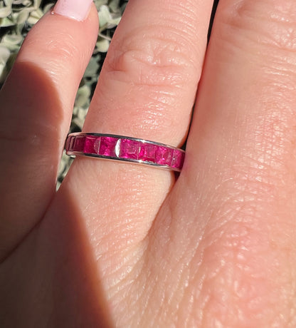 eternity wedding ring, natural rubies, range 2