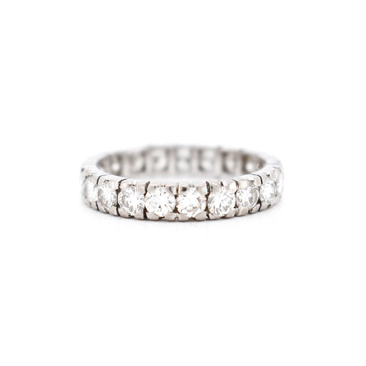 alliance vintage femme or diamants, face