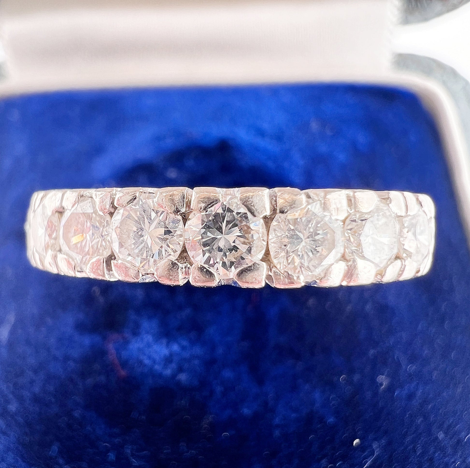 alliance vintage femme or diamants, zoom