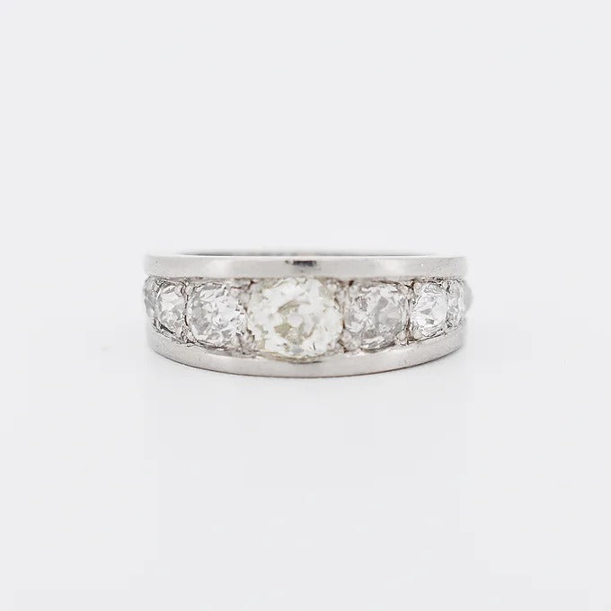 eternity wedding ring art deco diamond chute