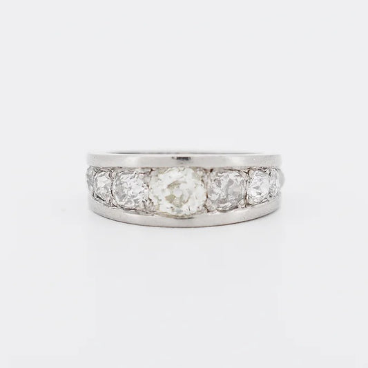 eternity wedding ring art deco diamond chute