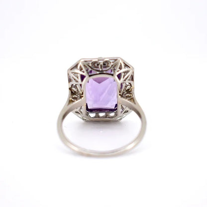 art deco amethyst diamond ring 3