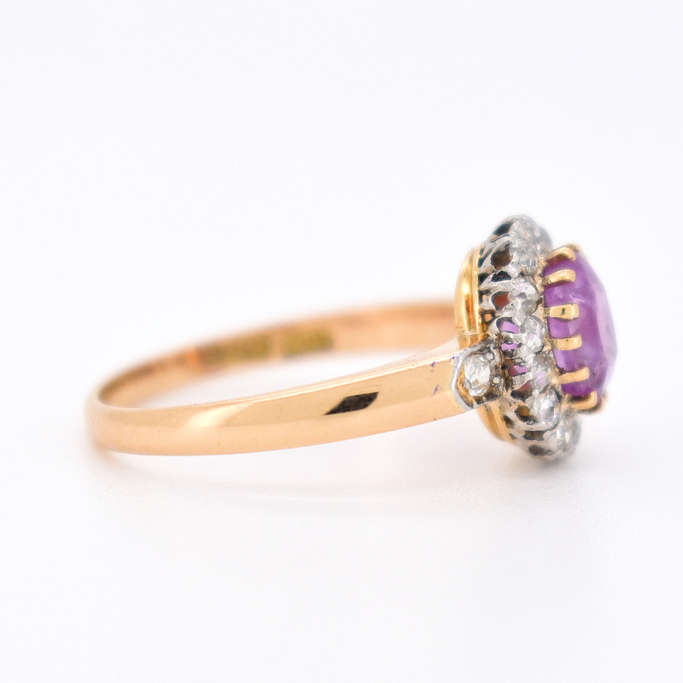 pink sapphire and diamond ring, belle époque (1)