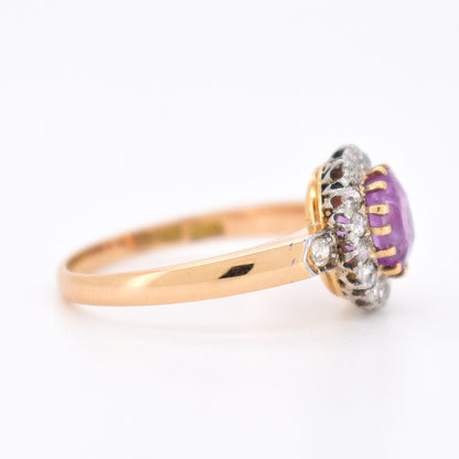 pink sapphire and diamond ring, belle époque (1)