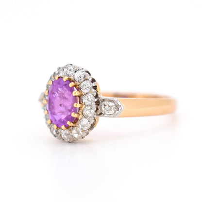 pink sapphire and diamond ring, belle époque (6)