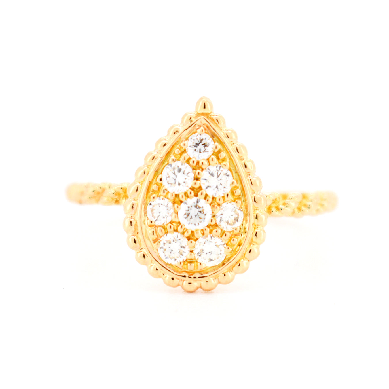bague boucheron serpent bohème modèle xs or 18 carats et diamants, face