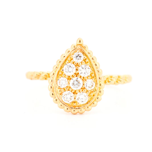 bague boucheron serpent bohème modèle xs or 18 carats et diamants, face