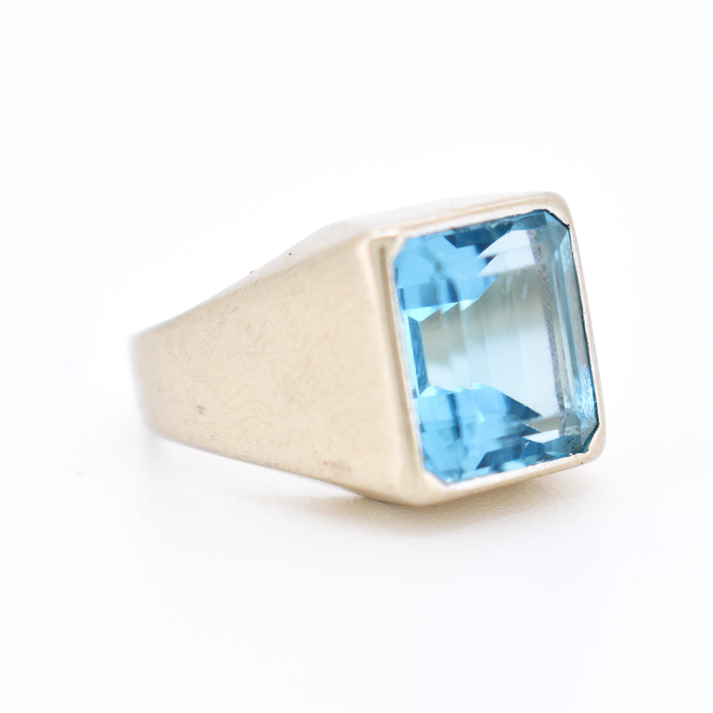 bague chevalière vintage aigue-marine (1)