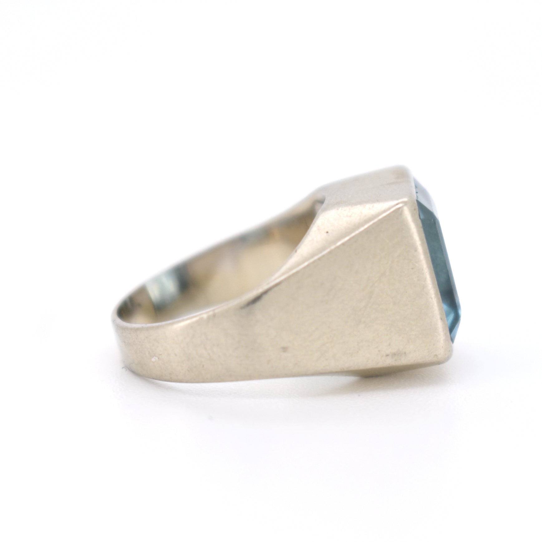 bague chevalière vintage aigue-marine (2)