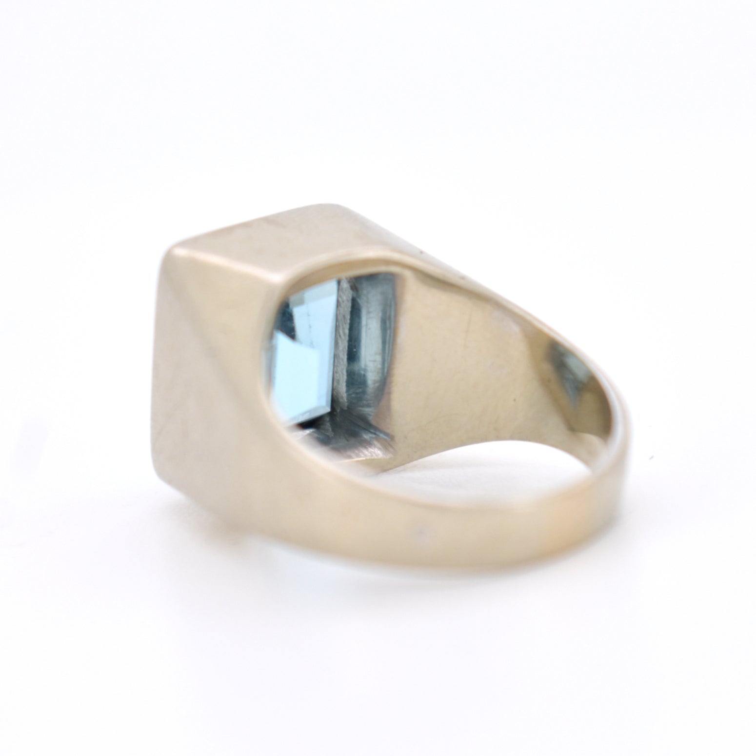 bague chevalière vintage aigue-marine (4)