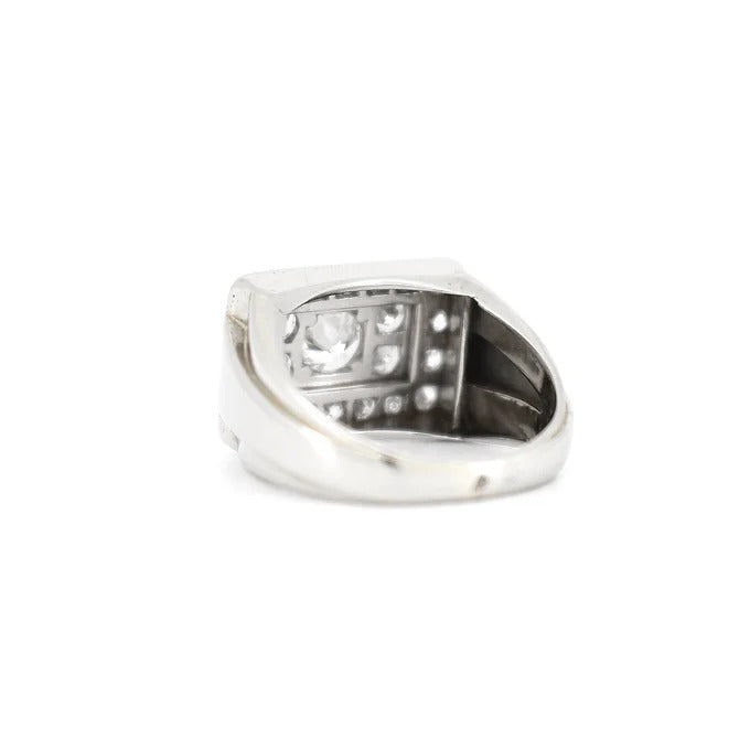 bague Chevalière Art Déco diamants 2