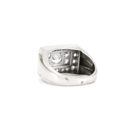bague Chevalière Art Déco diamants 2