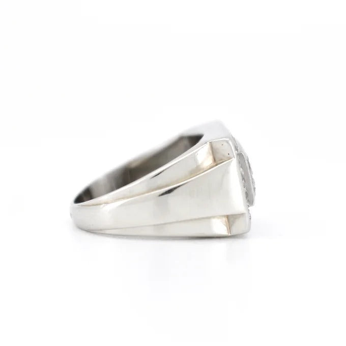 bague Chevalière Art Déco diamants 3