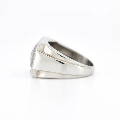 bague Chevalière Art Déco diamants 4