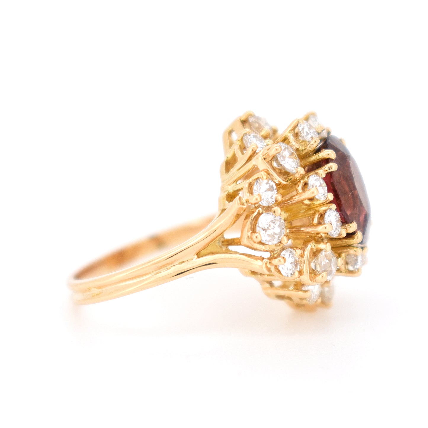 bague cocktail vintage tourmaline diamants (2)