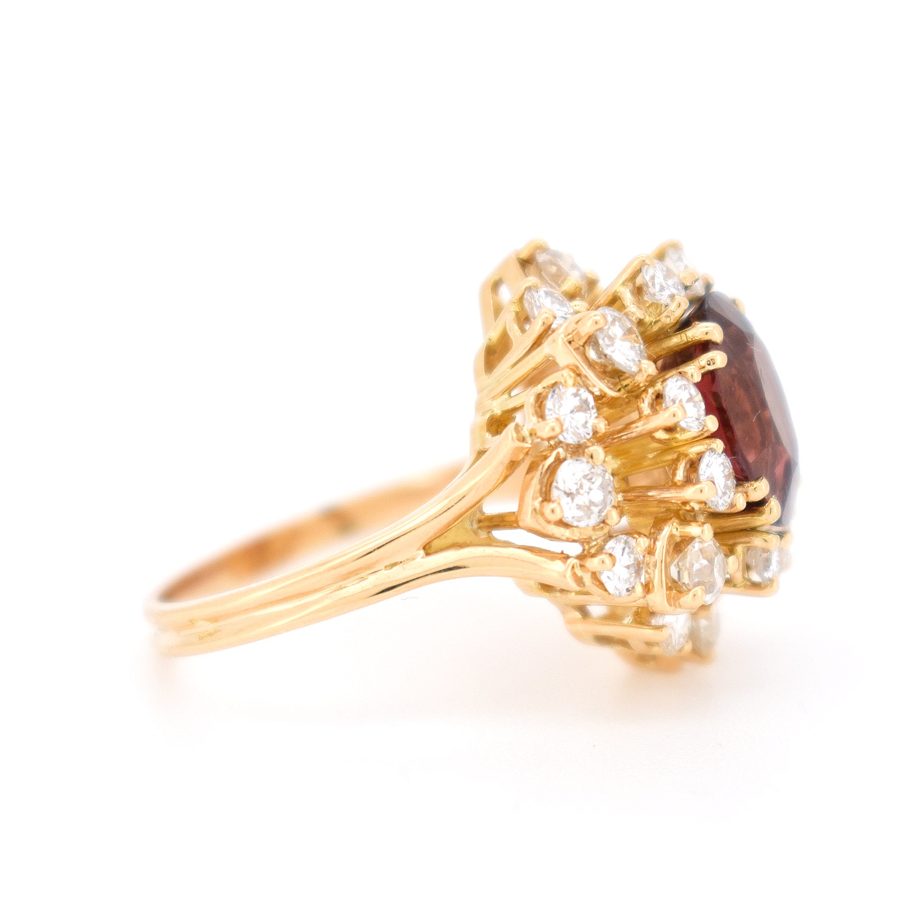 bague cocktail vintage tourmaline diamants (2)