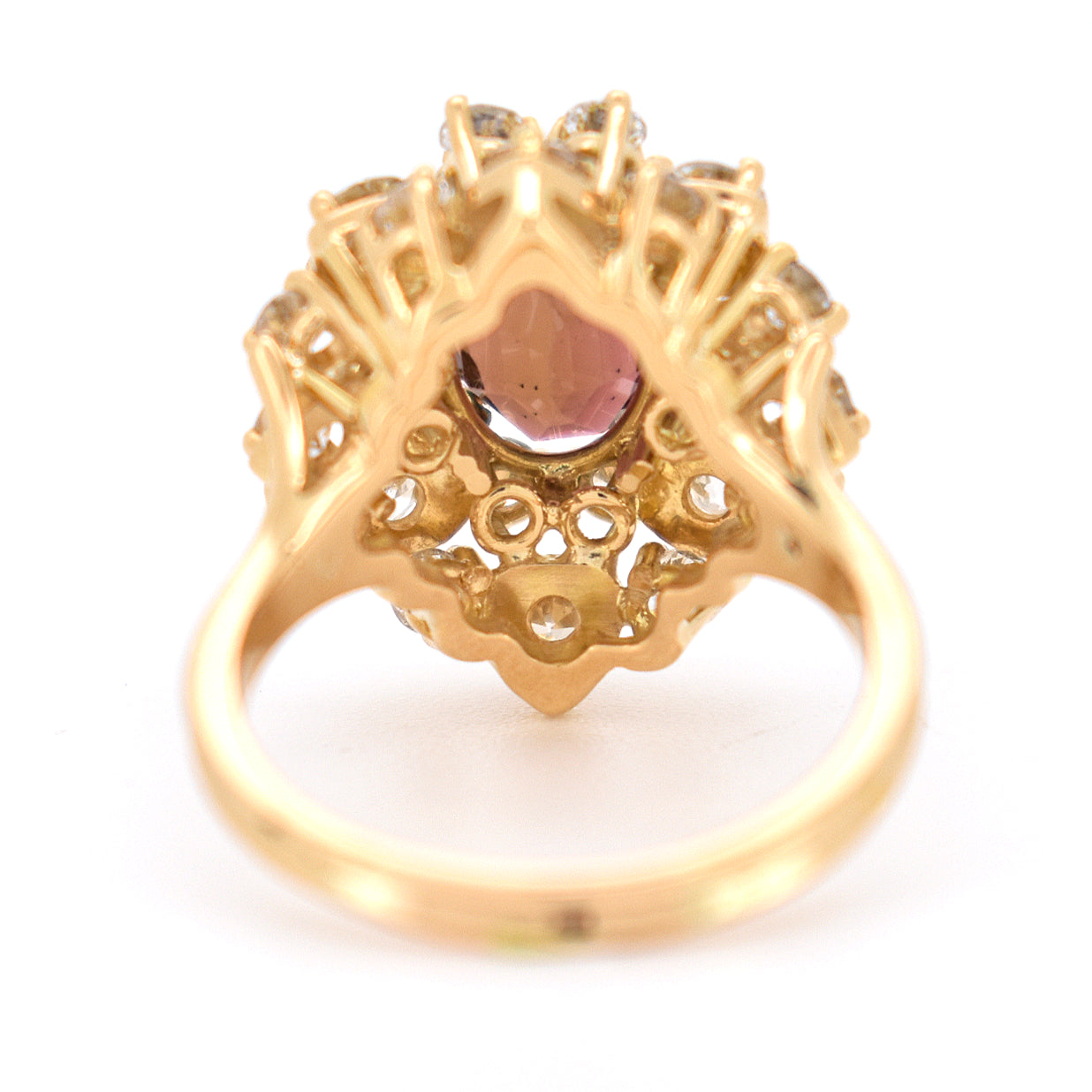 bague cocktail vintage tourmaline diamants (4)