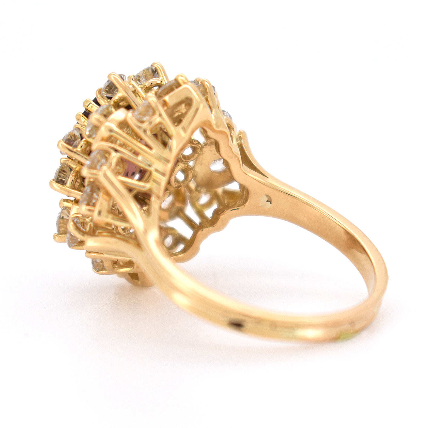 bague cocktail vintage tourmaline diamants (5)