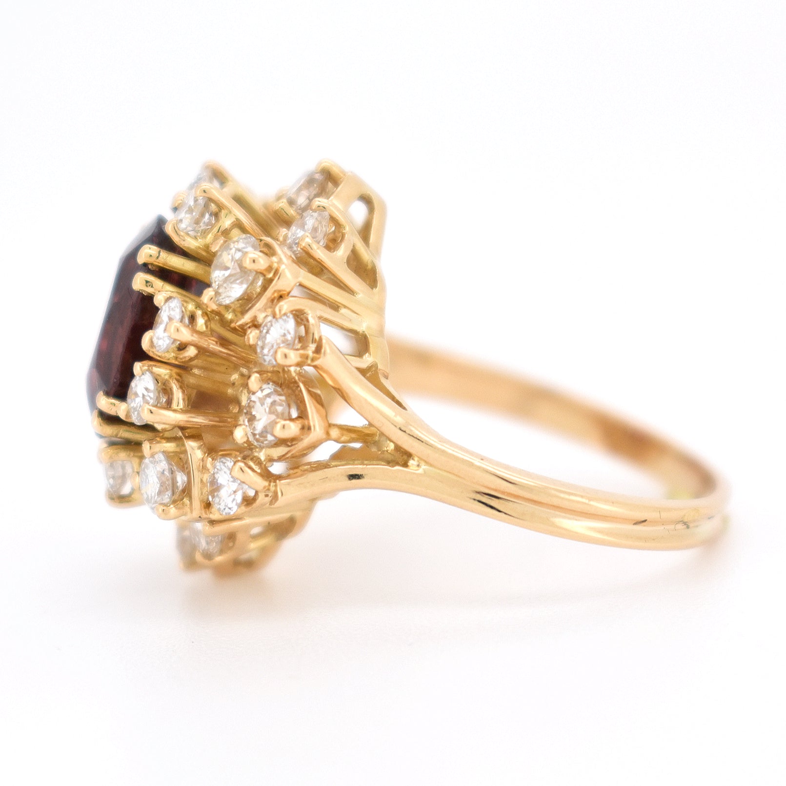 bague cocktail vintage tourmaline diamants (6)
