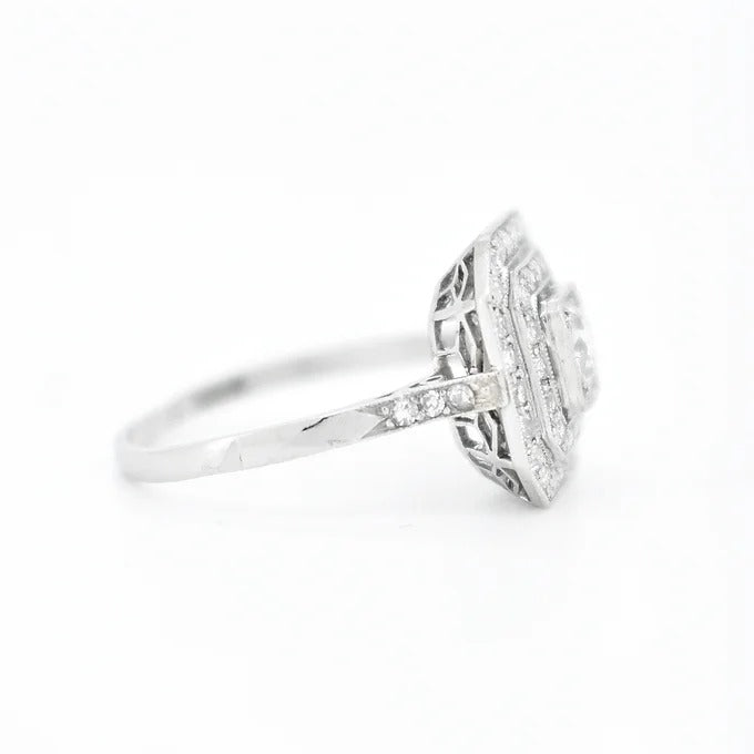 bague de fiançailles art déco diamants 1