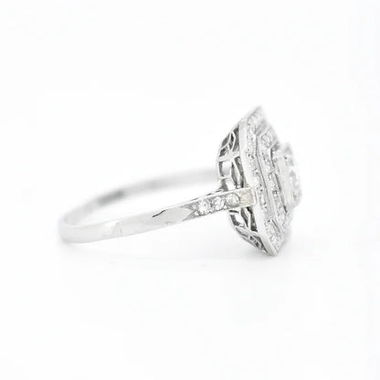 bague de fiançailles art déco diamants 1