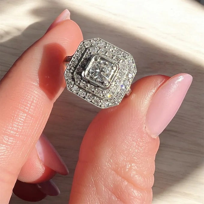 bague de fiançailles art déco diamants 10