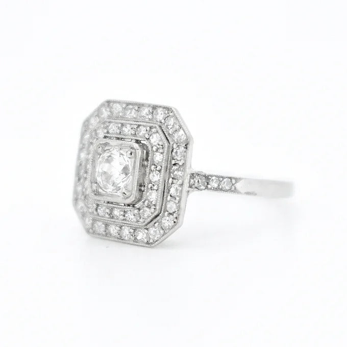 bague de fiançailles art déco diamants 1