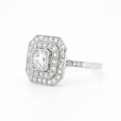 bague de fiançailles art déco diamants 1
