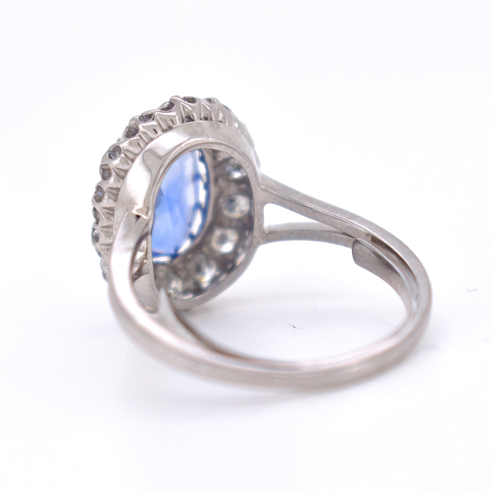 bague pompadour saphir ceylan et diamants, vintage 4