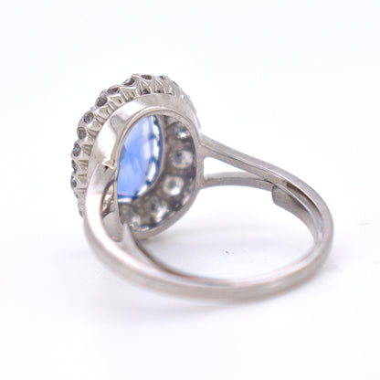 bague pompadour saphir ceylan et diamants, vintage 4