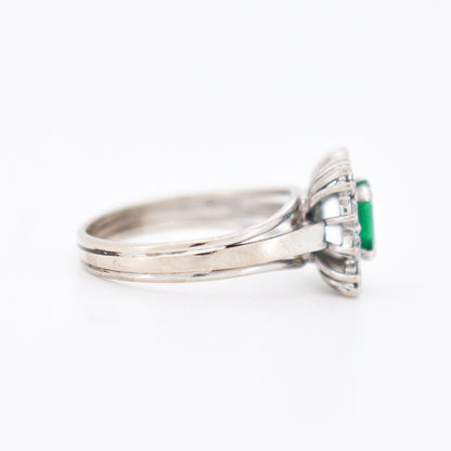 bague émeraude et diamants