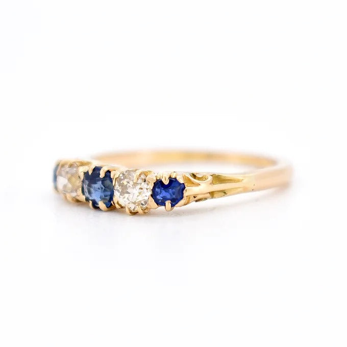 belle époque garter ring, gold sapphires diamonds 2